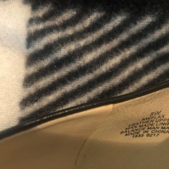 Nine West Flax black leather pump high heels size 8W barely worn - Picture 4 of 6